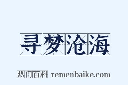 寻梦沧海是什么意思的图片